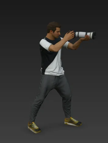 Mô hình 3D nhiếp ảnh gia NPC từ GTA 5 - Image 4