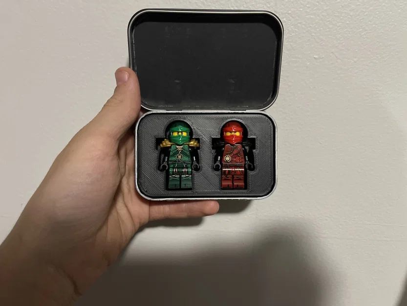 Khay in 3D đựng minifigure LEGO trong hộp thiếc Altoids - Image 2