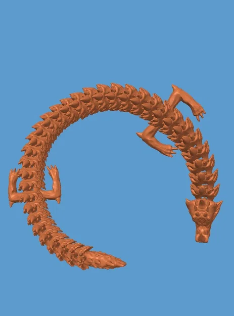 Mô hình Rồng Băng Articulated Ice Dragon - Khớp nối linh hoạt in 3D - Image 3