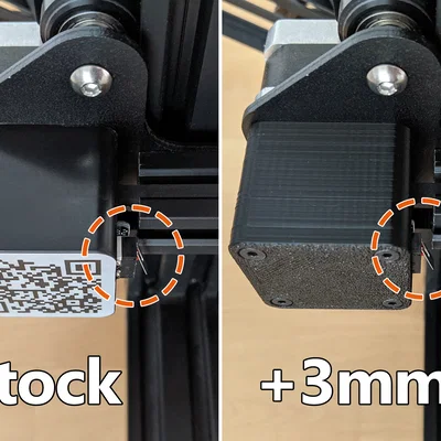 Nắp che động cơ trục X cho Ender 3 (Pro) kèm giá gắn Endstop tinh chỉnh (0 - 5 mm offset)