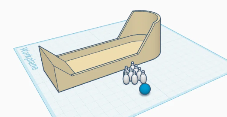 Bộ trò chơi Bowling mini để bàn - Mô hình in 3D giải trí - Image 1
