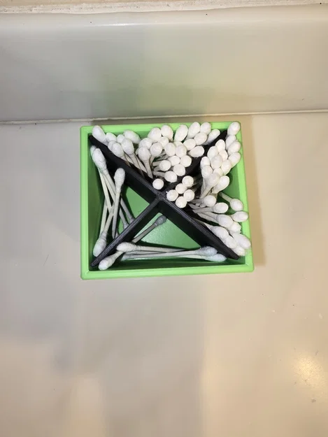 Hộp đựng bông ngoáy tai (Q-Tip) 4 ngăn - Image 2