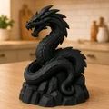 Mô hình rồng rắn cuộn tròn Coiled Shadow Serpent Dragon - Thumbnail 1