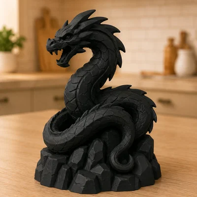 Mô hình rồng rắn cuộn tròn Coiled Shadow Serpent Dragon