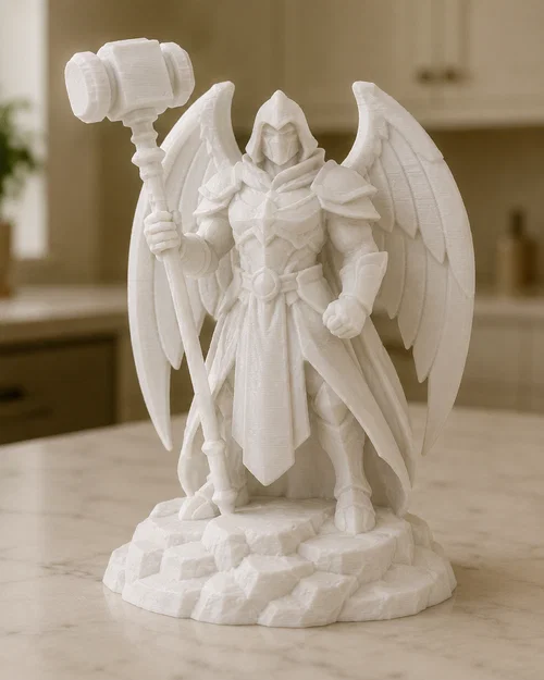 Thiên thần Paladin với Búa và Cánh - Image 1