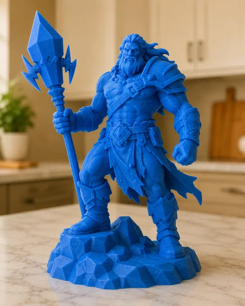 Chiến binh Man tộc Băng giá cầm Giáo (Ice Barbarian Champion with Spear) - Image 1
