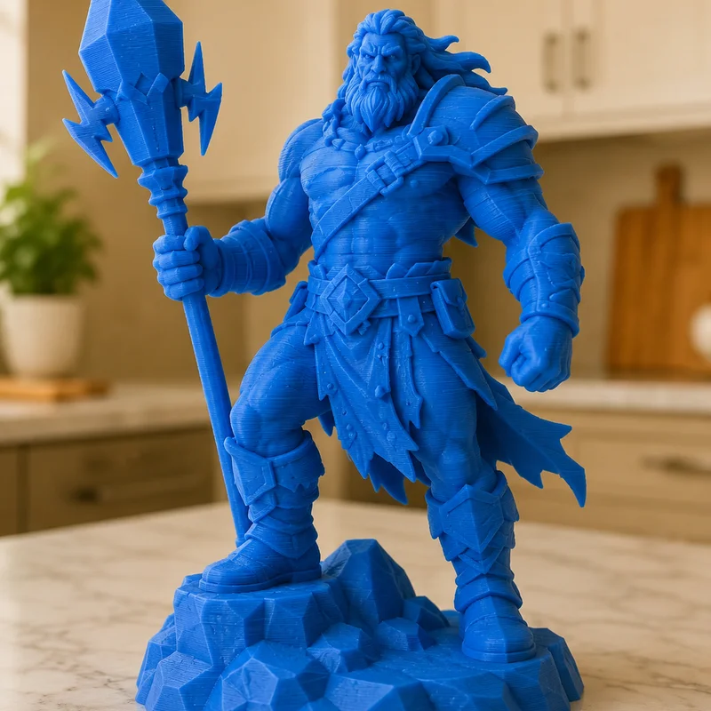 Chiến binh Man tộc Băng giá cầm Giáo (Ice Barbarian Champion with Spear)