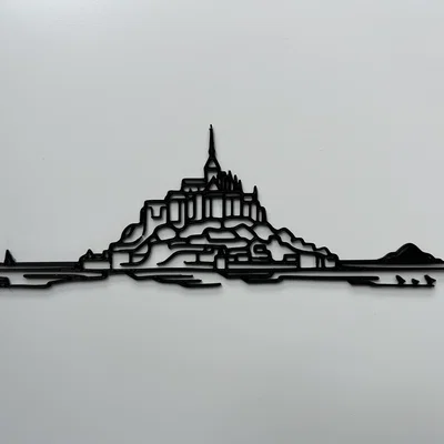 Tranh treo tường 3D phong cảnh Mont Saint Michel độc đáo
