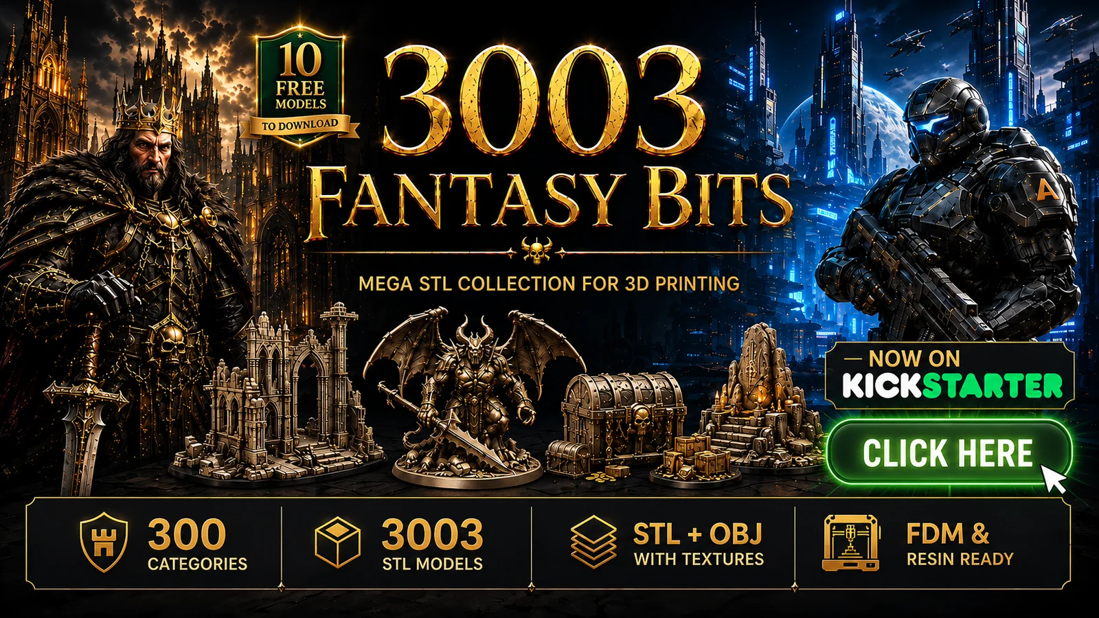 3003 Fantasy Bits Mega STL Collection