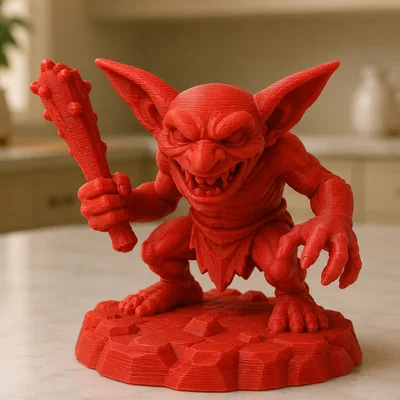 Mô hình Goblin cướp bóc cầm chùy (Red Goblin Raider with Club)