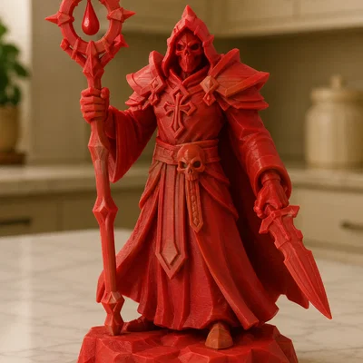 Crimson Cult Sorcerer with Staff (Pháp sư giáo phái Crimson cầm gậy phép)