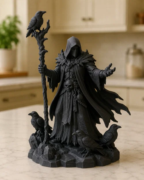 Mô hình Phù thủy dịch bệnh trùm mũ kèm sinh vật đồng hành (Plague Mage) - Image 1
