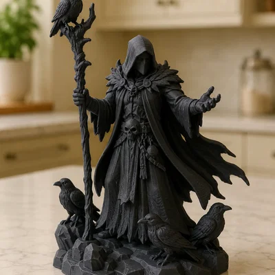 Mô hình Phù thủy dịch bệnh trùm mũ kèm sinh vật đồng hành (Plague Mage)