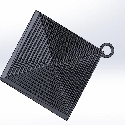 Đồ chơi giảm stress Square Fidget kèm móc khóa - Mẫu in 3D độc đáo