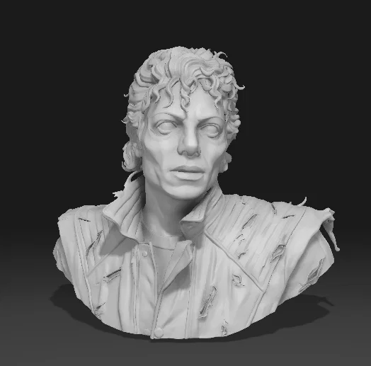Mô hình 3D tượng bán thân Michael Jackson Thriller cực chi tiết - Image 1