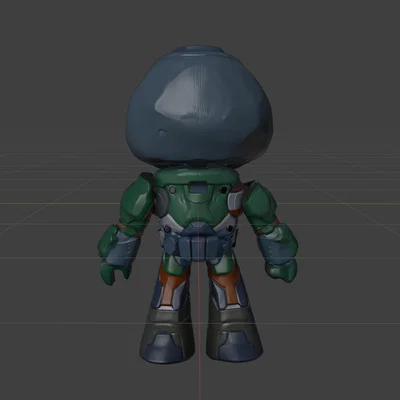 Mô hình Doom Slayer phiên bản Chibi cực chất cho người mê game