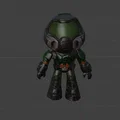 Mô hình Doom Slayer phiên bản Chibi cực chất cho người mê game - Thumbnail 2