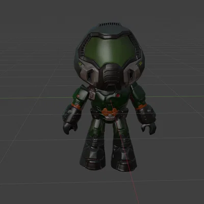 Mô hình Doom Slayer phiên bản Chibi cực chất cho người mê game