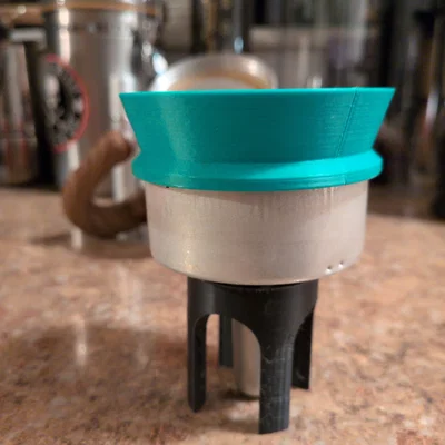Phễu đong cà phê Moka Pot (53mm ID / 58mm OD, kèm file STEP)