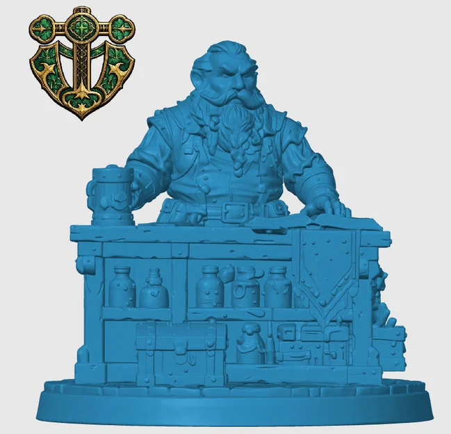 Mô hình Dwarven Shop Keeper (Người giữ tiệm người lùn) - Image 3