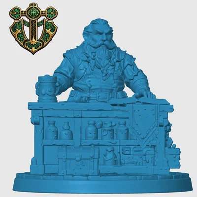 Mô hình Dwarven Shop Keeper (Người giữ tiệm người lùn)