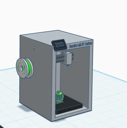 Mô hình in 3D Bambu Lab X1 Carbon phiên bản thu nhỏ trang trí - Image 1