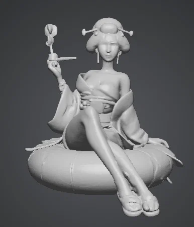 Mô hình Geisha hút thuốc 3D (Geisha che fuma) cực độc đáo - Image 1