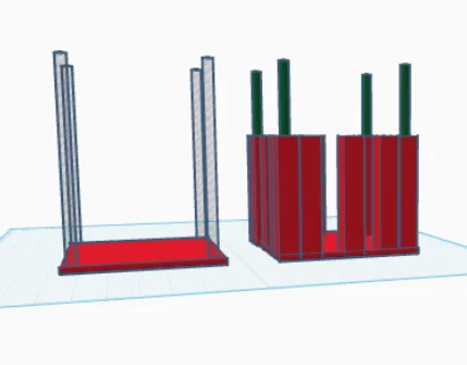Mô hình giá đỡ quả nặng cho dù (Parachute Weight Holder) in 3D - Image 1