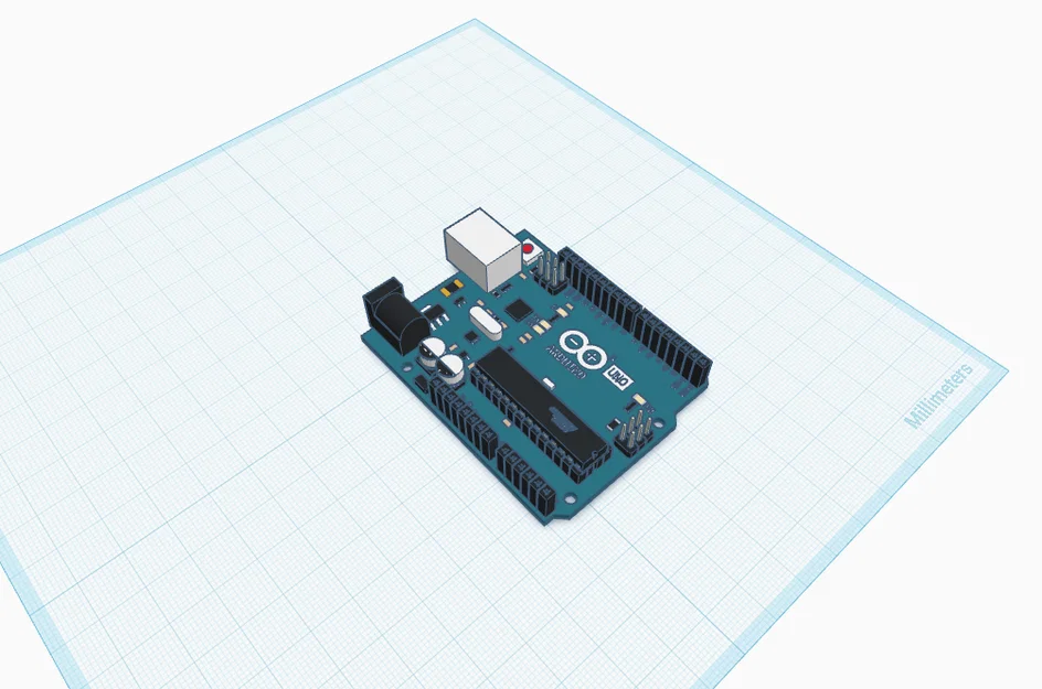 Mô hình 3D Arduino UNO R3 - Hỗ trợ thiết kế vỏ hộp và giá đỡ chuyên dụng - Image 1