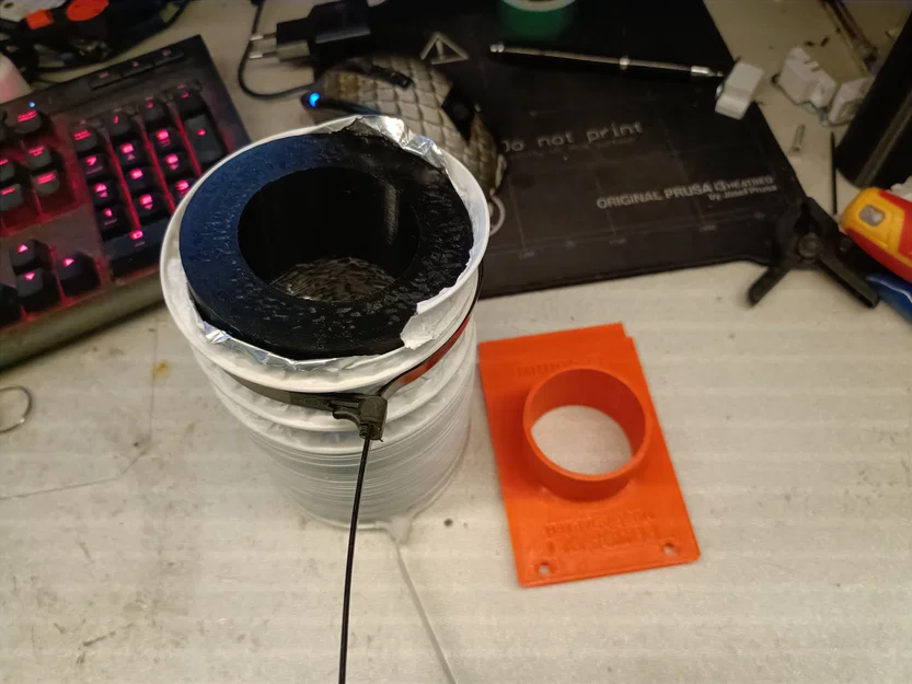 Đầu chuyển đổi ống thông hơi 50mm sang 80mm cho Prusa SL1S - Image 3
