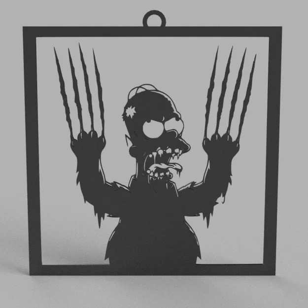 Mô hình trang trí tường Zombie Homer Simpson - Image 1