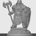 Mô hình 3D Dwarf Paladin - Chiến binh Lùn dũng mãnh cho Tabletop - Thumbnail 1
