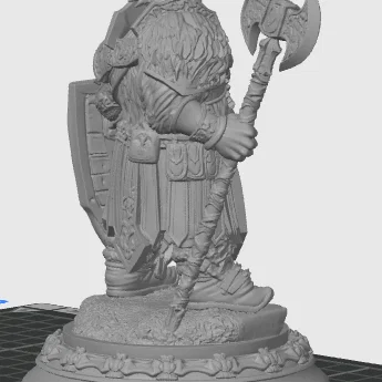 Mô hình 3D Dwarf Paladin - Chiến binh Lùn dũng mãnh cho Tabletop