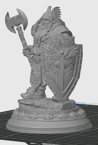 Mô hình 3D Dwarf Paladin - Chiến binh Lùn dũng mãnh cho Tabletop - Image 3