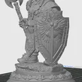 Mô hình 3D Dwarf Paladin - Chiến binh Lùn dũng mãnh cho Tabletop - Thumbnail 3