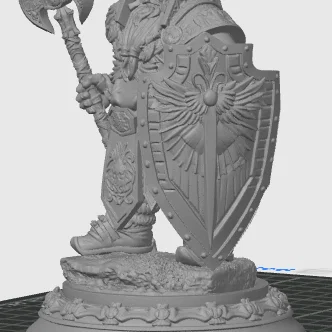 Mô hình 3D Dwarf Paladin - Chiến binh Lùn dũng mãnh cho Tabletop