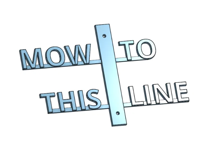 Bảng hiệu: Đánh dấu đường ranh giới cắt cỏ (MOW TO THIS LINE) - Image 5