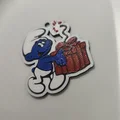 Móc khóa 3D hình chú Xì Trum Jokey Smurf dễ thương - Thumbnail 1