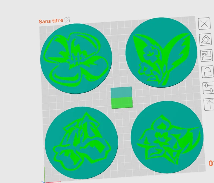 Bộ sưu tập đế lót ly họa tiết hoa xinh xắn in 3D - Image 1