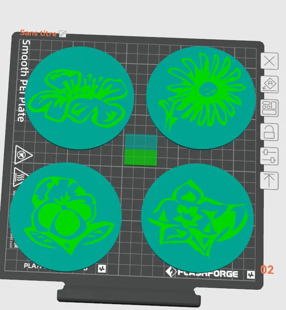 Bộ sưu tập đế lót ly họa tiết hoa xinh xắn in 3D - Image 3