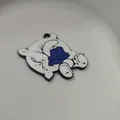 Móc khóa Smurf đang ngủ (Sleepy Smurf) dễ thương cho fan hoạt hình - Thumbnail 1