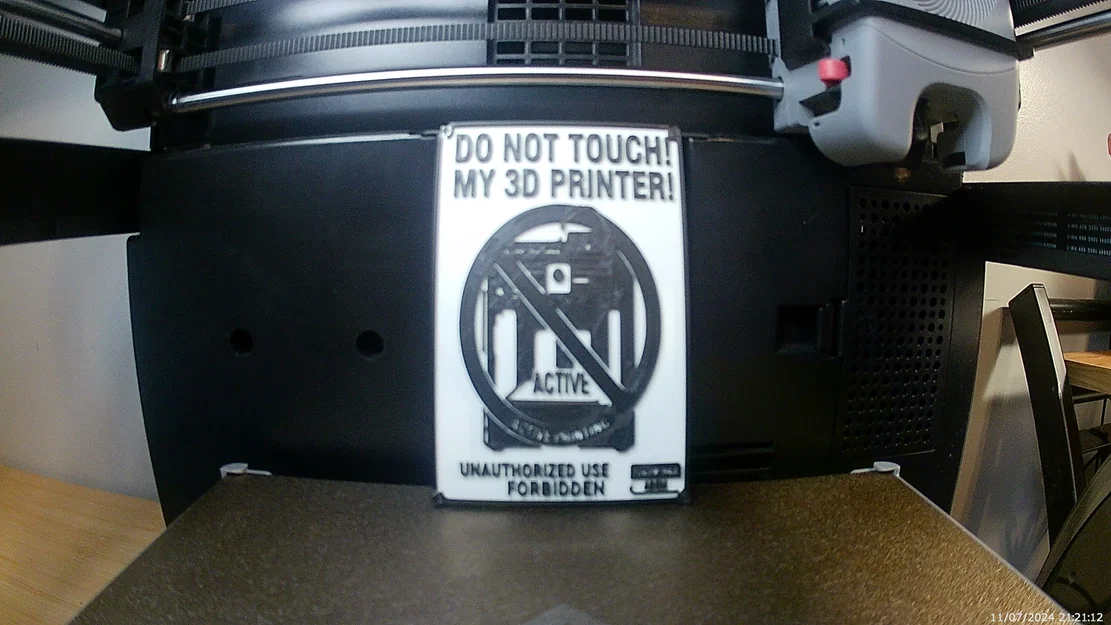 Bảng cảnh báo không chạm vào máy in 3D (Do not touch my printer) - Image 2