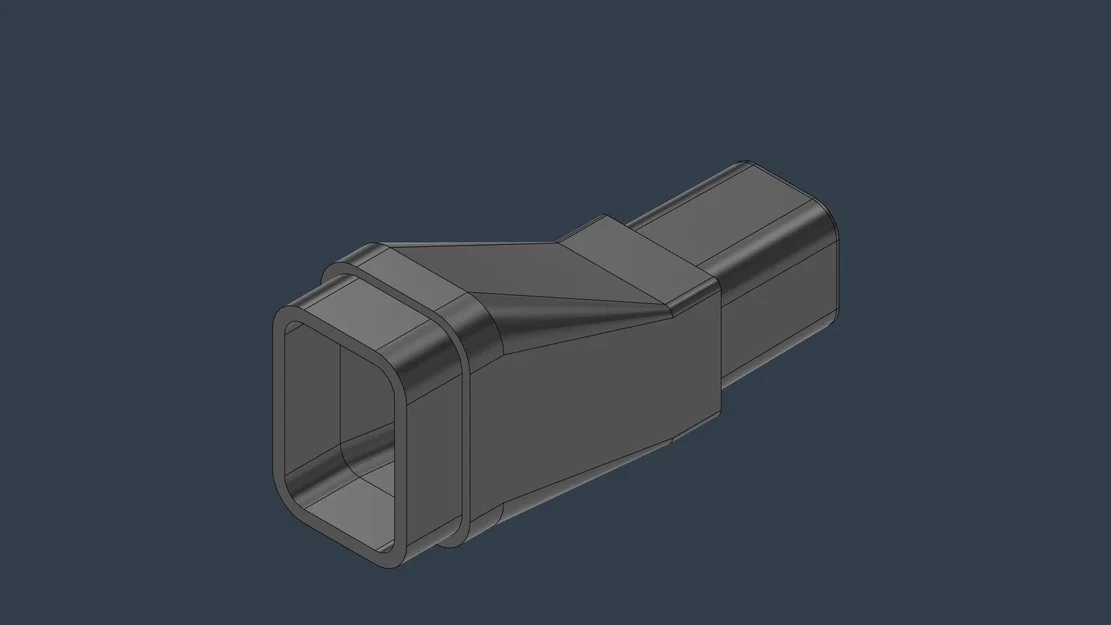 Mẫu 3D Đầu Chuyển Đổi Ống Thoát Nước 2x3 Inch Sang Click Track - Image 1