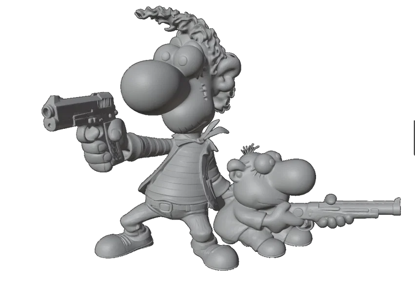 Mô hình 3D Makinavaja và Popeye (Phiên bản truyện tranh kinh điển) - Image 1