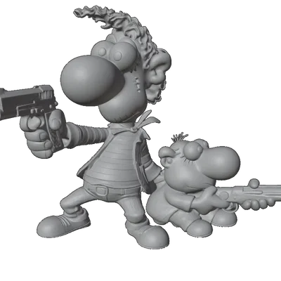 Mô hình 3D Makinavaja và Popeye (Phiên bản truyện tranh kinh điển)