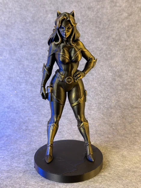 Shadow Feline – Mô Hình Tượng 3D Nữ Anh Hùng Mèo Bí Ẩn - Image 4