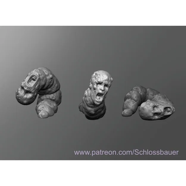 Mô hình 3D Suffering Worm cho game D&D và Tabletop - Image 1