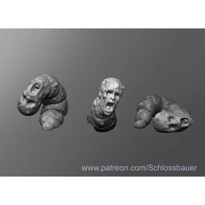 Mô hình 3D Suffering Worm cho game D&D và Tabletop
