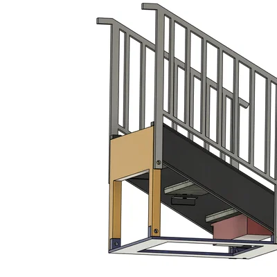 Mô hình giá đựng danh thiếp hình cầu thang độc đáo (Stairway)