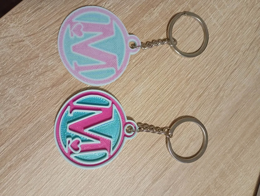 Móc khóa chữ M cách điệu: Món quà in 3D cá nhân hóa siêu xinh - Image 2